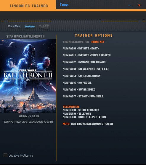 скачать Star Wars: Battlefront 2 (2017): Трейнер/Trainer (+10) [1.0.15]