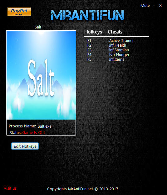 скачать Salt: Трейнер/Trainer (+4) [2.0]