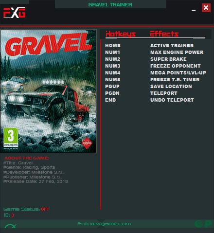 скачать Gravel: Трейнер/Trainer (+6) [1.0]