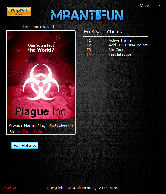 скачать Plague Inc. Evolved: Трейнер/Trainer (+3) [1.16.0: Alternate