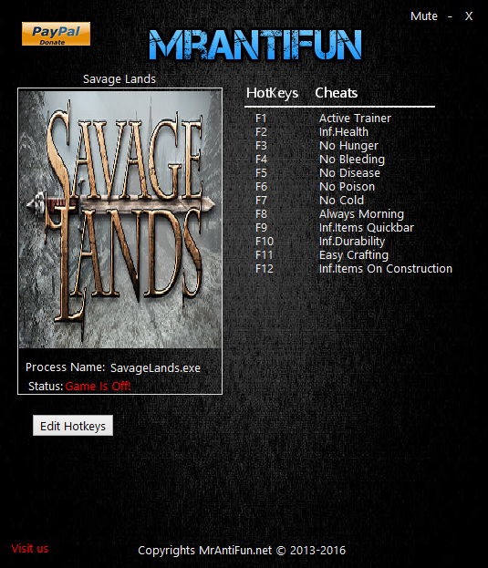 скачать Savage Lands: Трейнер/Trainer (+11) [0.9.1 Build 46]