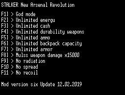 скачать S.T.A.L.K.E.R. Новый Арсенал 6. Революция: Трейнер/Trainer (+11) - Updated: 12.02.2019