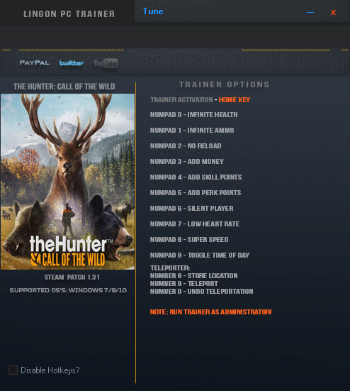 скачать The Hunter: Call of the Wild: Трейнер/Trainer (+12) [1.31]