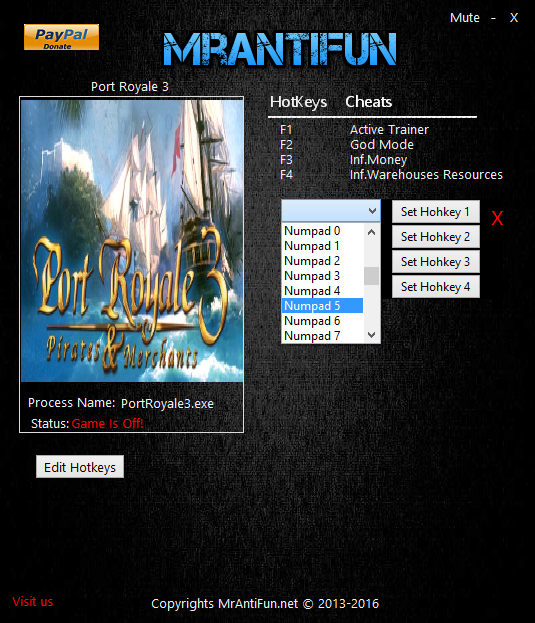 скачать Port Royale 3: Pirates & Merchants: Трейнер/Trainer (+3) [1.3.2.29411]