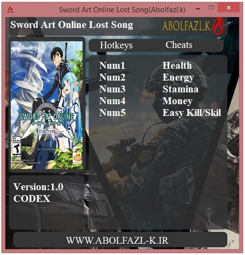 скачать Sword Art Online: Lost Song Трейнер/Trainer (+5) [1.00]