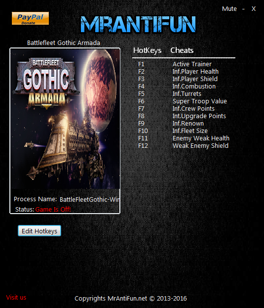 скачать Battlefleet Gothic: Armada: Трейнер/Trainer (+9) [1.8.12174]