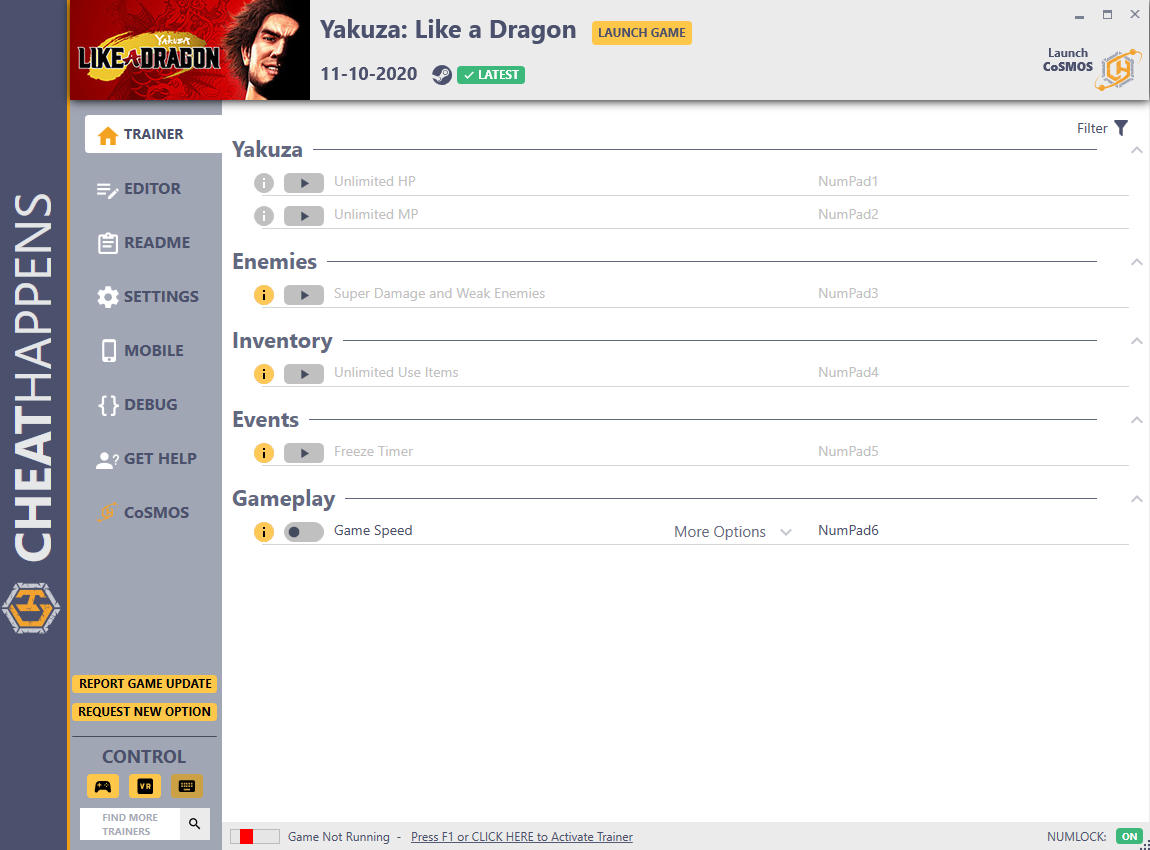 скачать Yakuza: Like a Dragon - +15 трейнер v1.0 {CheatHappens.com}