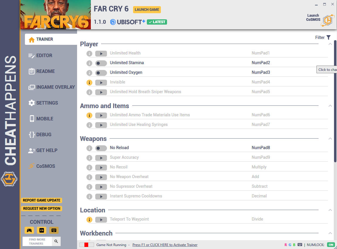 скачать Far Cry 6: +21 трейнер v1.1.0 {CheatHappens.com}
