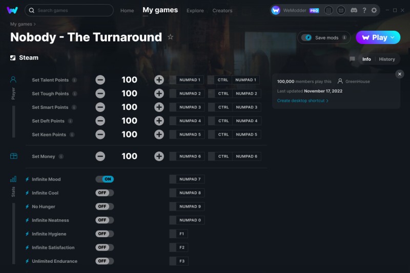 скачать Nobody - The Turnaround: +23 трейнер v18.11.2022 {GreenHouse / WeMod}