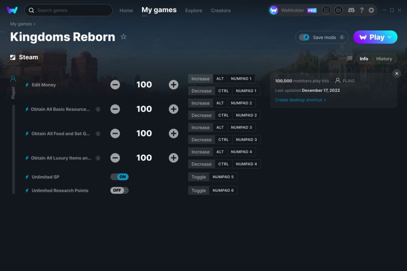 скачать Kingdoms Reborn: +6 трейнер v17.12.2022 {FLiNG / WeMod}