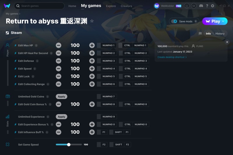 скачать Return to abyss: +12 трейнер v17.01.2023 {FLiNG / WeMod}