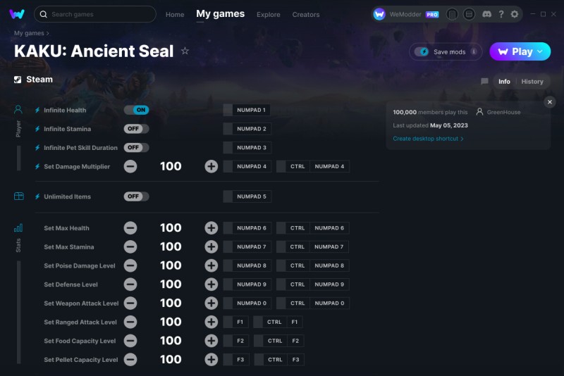 скачать KAKU: Ancient Seal +14 трейнер v05.05.2023 {GreenHouse / WeMod}