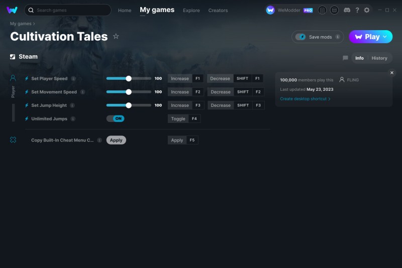 скачать Cultivation Tales: +5 трейнер v23.05.2023 {FLiNG / WeMod}