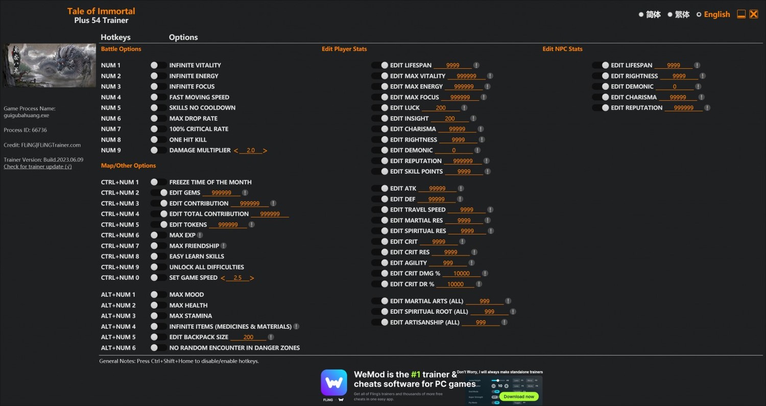 скачать Tale of Immortal / Gui Gu Ba Huang: +54 трейнер v2023.06.09 {FLiNG}