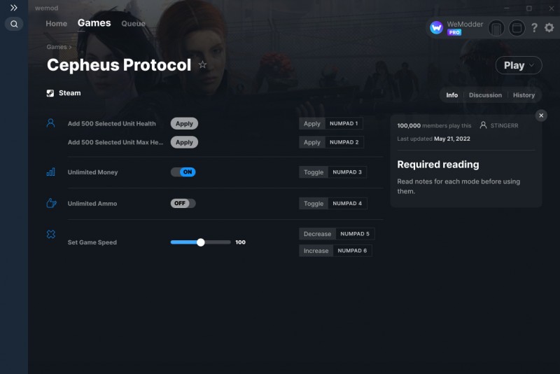 скачать Cepheus Protocol: +5 трейнер v19.06.2023 {STiNGERR / WeMod}
