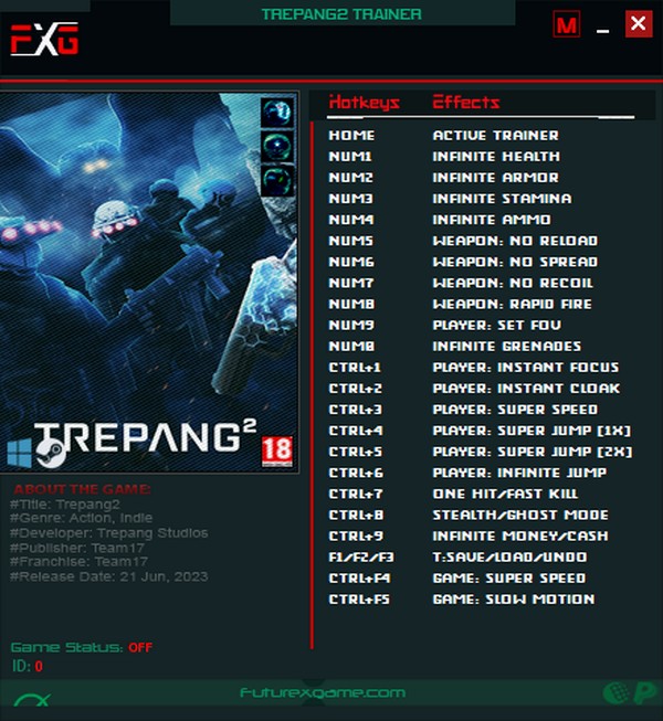 скачать Trepang2: +22 трейнер b2168 {FutureX}