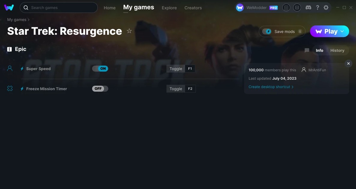 скачать Star Trek: Resurgence +2 трейнер v04.07.2023 {MrAntiFun / WeMod}