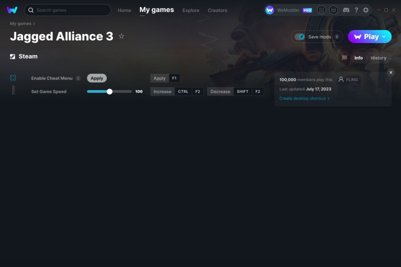 скачать Jagged Alliance 3: +2 трейнер v17.07.2023 {FLiNG / WeMod}
