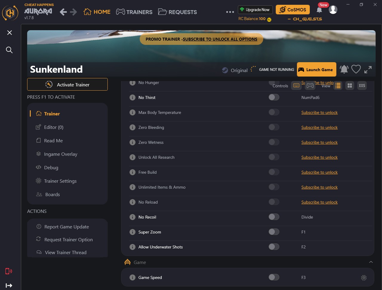 скачать Sunkenland: +17 трейнер {CheatHappens.com}
