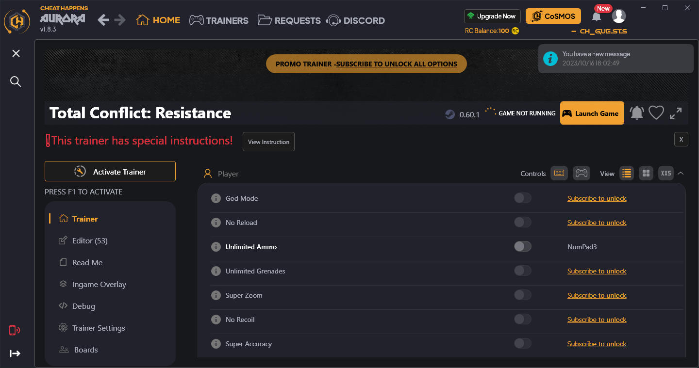 скачать Total Conflict: Resistance +86 трейнер v0.60.1 V2 {CheatHappens.com}