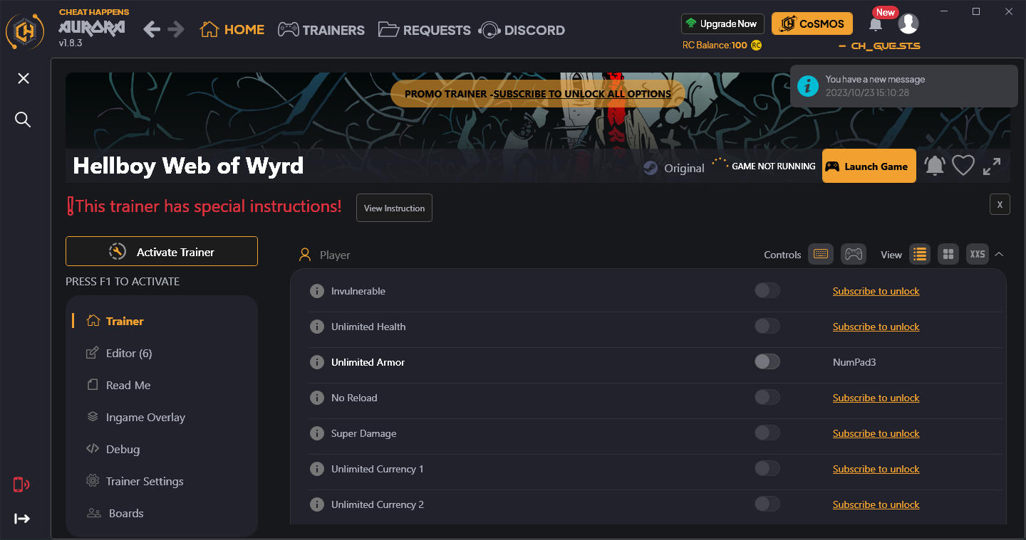 скачать Hellboy: Web of Wyrd +20 трейнер {CheatHappens.com}