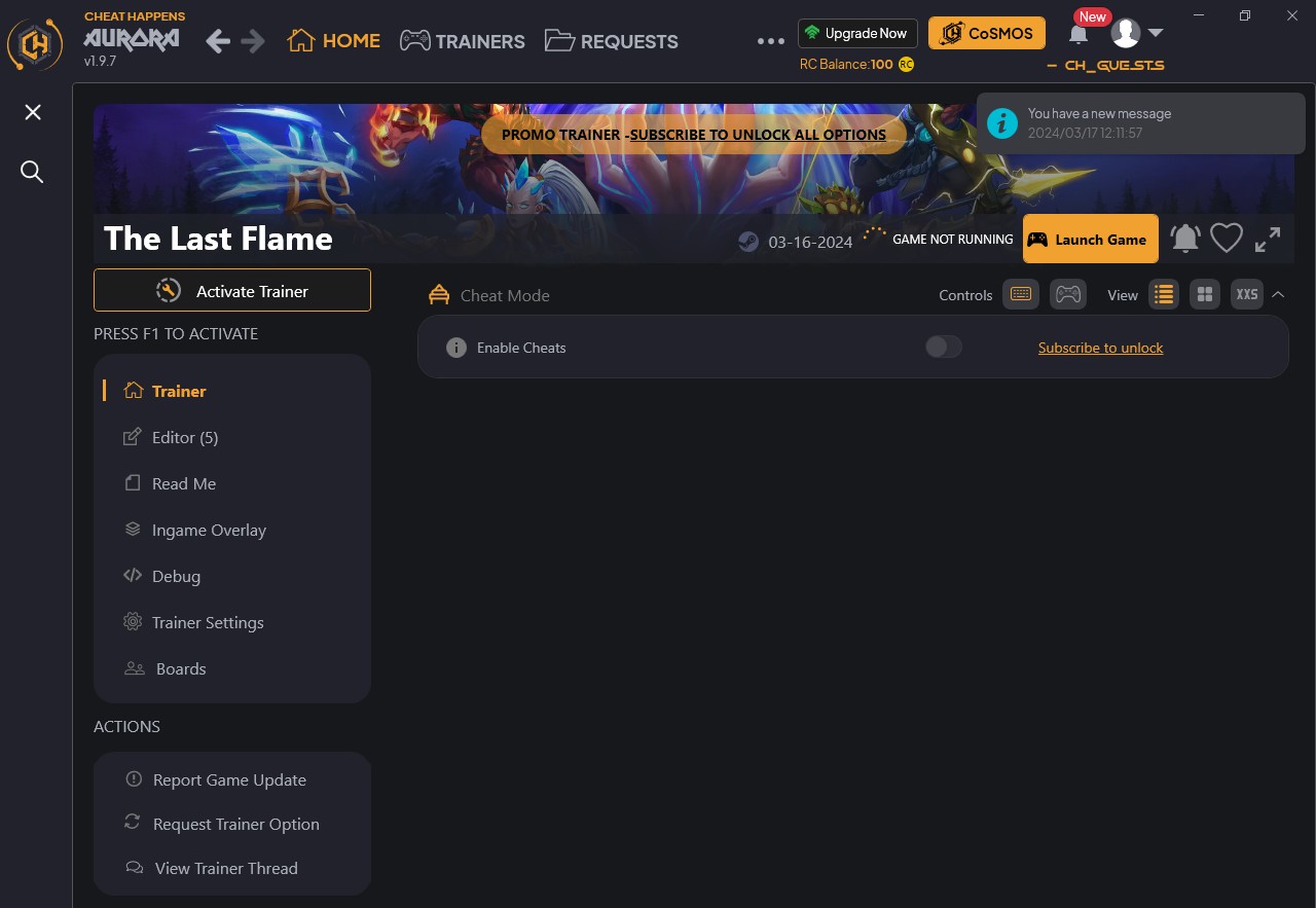 скачать The Last Flame: +6 трейнер {CheatHappens.com}