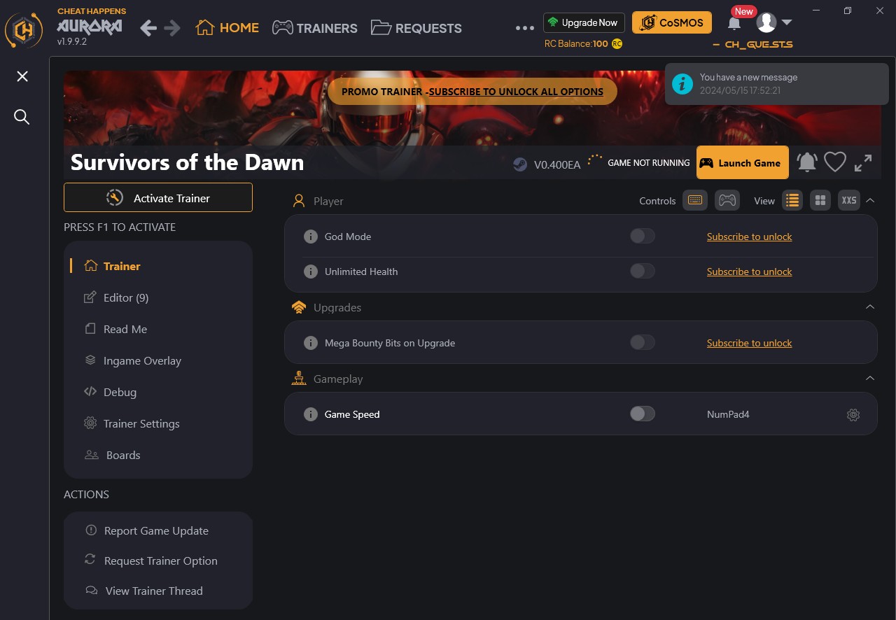 скачать Survivors Of The Dawn: +13 трейнер {CheatHappens.com}