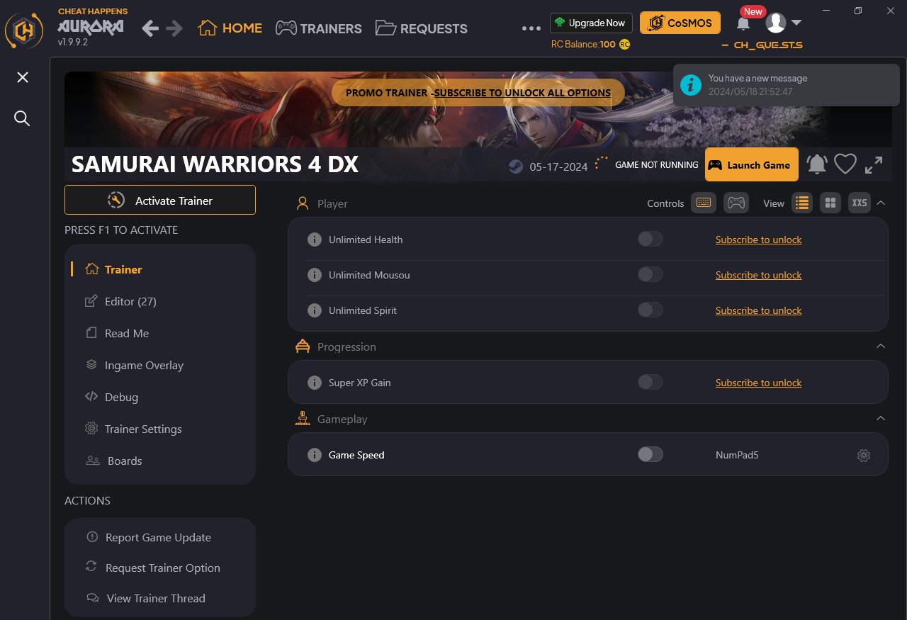 скачать SAMURAI WARRIORS 4 DX: Trainer +31 {CheatHappens.com}