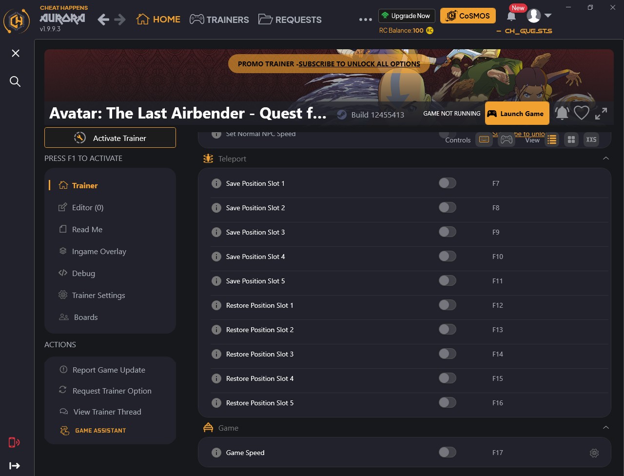 скачать Avatar: The Last Airbender - The Quest for Balance +31 трейнер {CheatHappens.com}