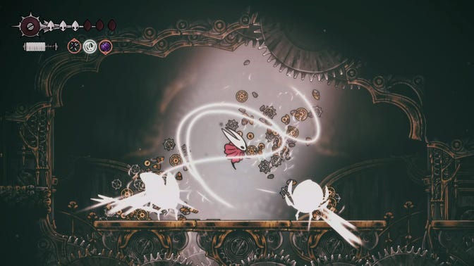 Hollow Knight Silksong. Нижнее ядро ​​часового механизма