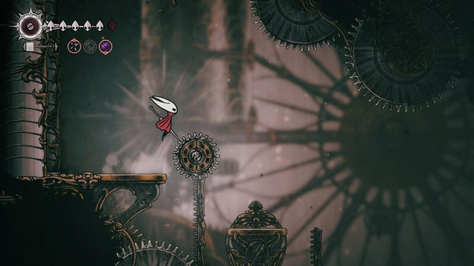 Hollow Knight Silksong. Нижнее ядро ​​часового механизма
