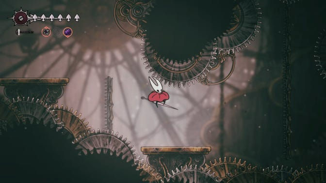 Hollow Knight Silksong. Нижнее ядро ​​часового механизма