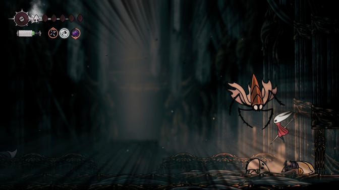 Hollow Knight Silksong. Нижнее ядро ​​часового механизма