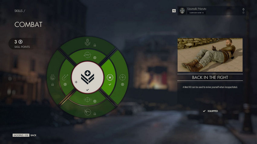 Sniper Elite Resistance. Навыки