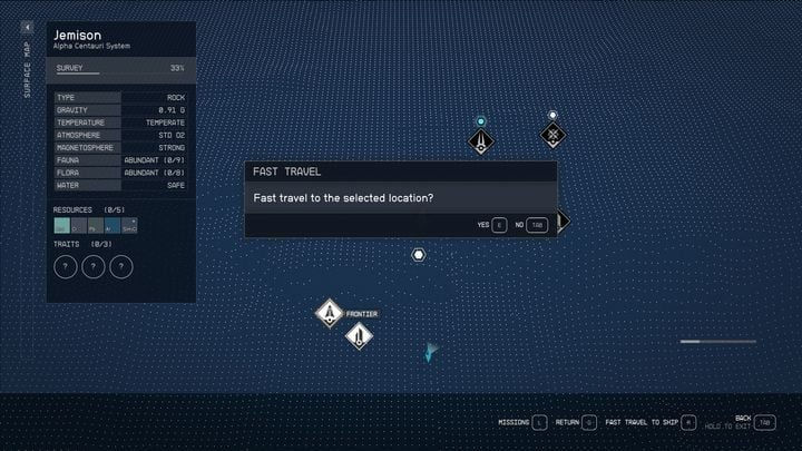 Starfield. Быстрое перемещение