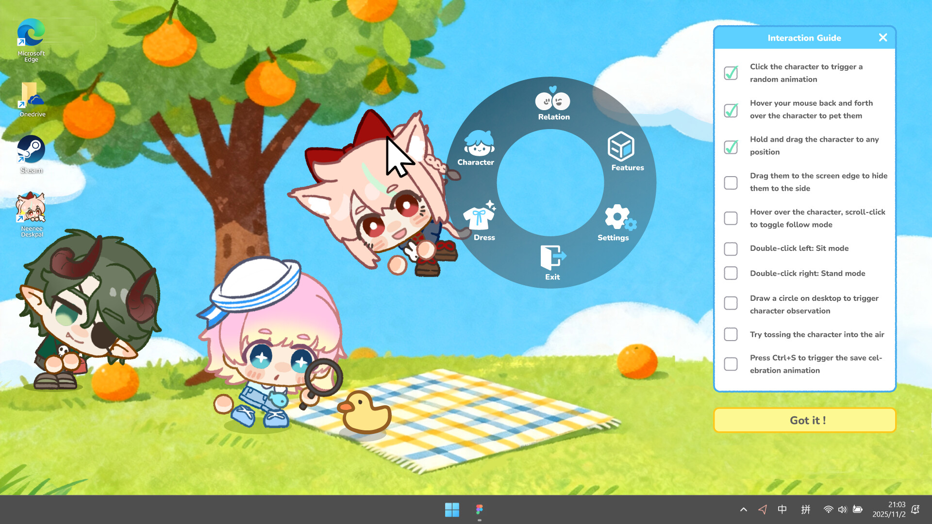 NeeNee Deskpals скриншоты