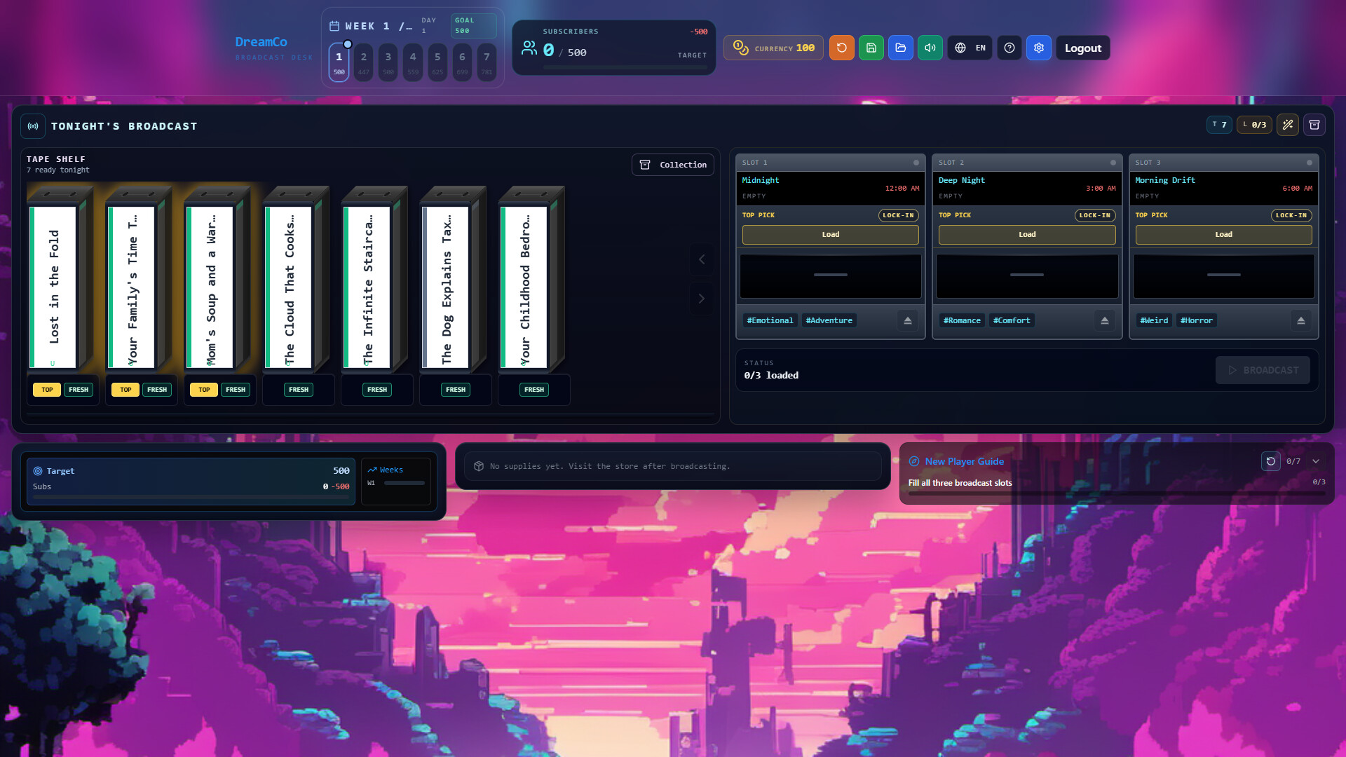 Dream Broadcast Simulator
