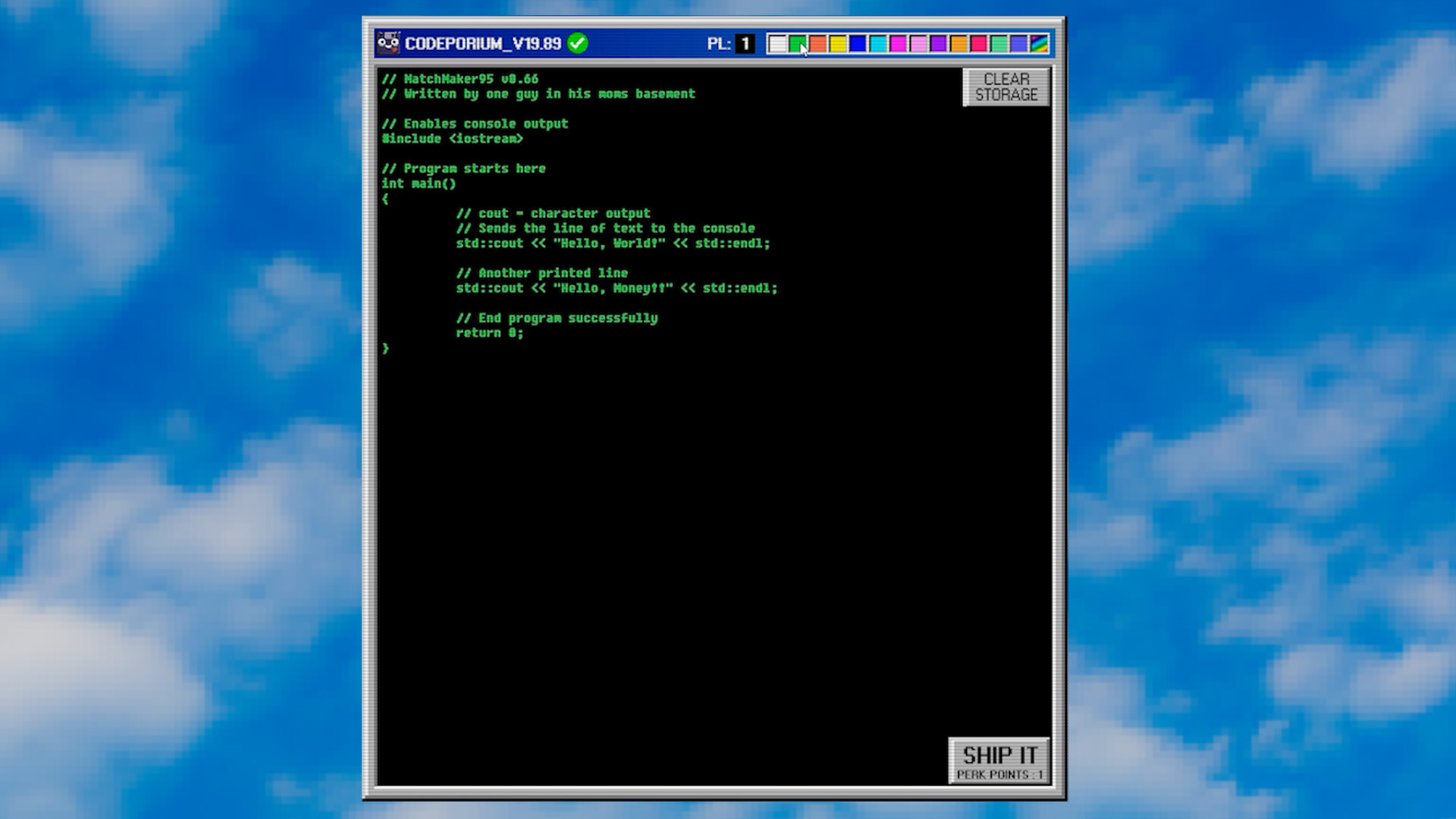 MatchMaker95 - A Programming Simulator скриншоты