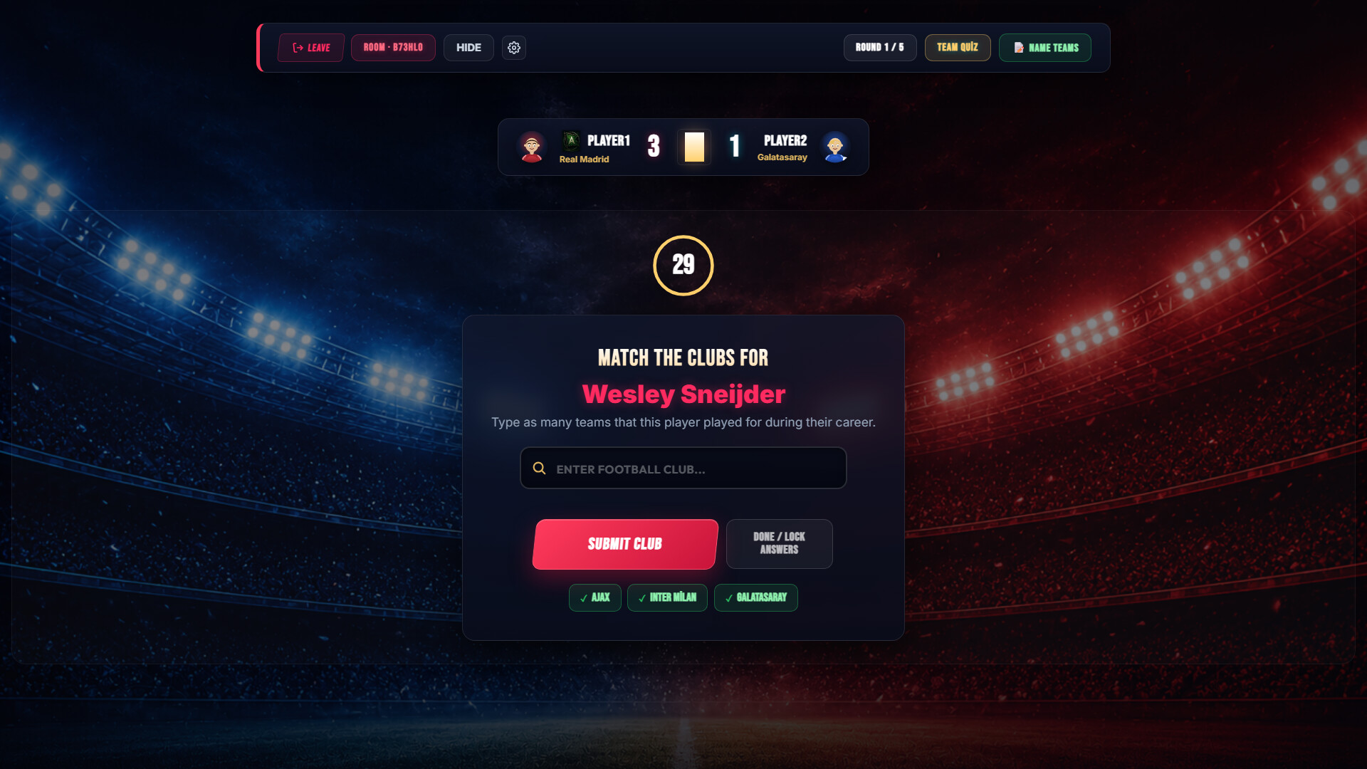 Two Clubs One Player
