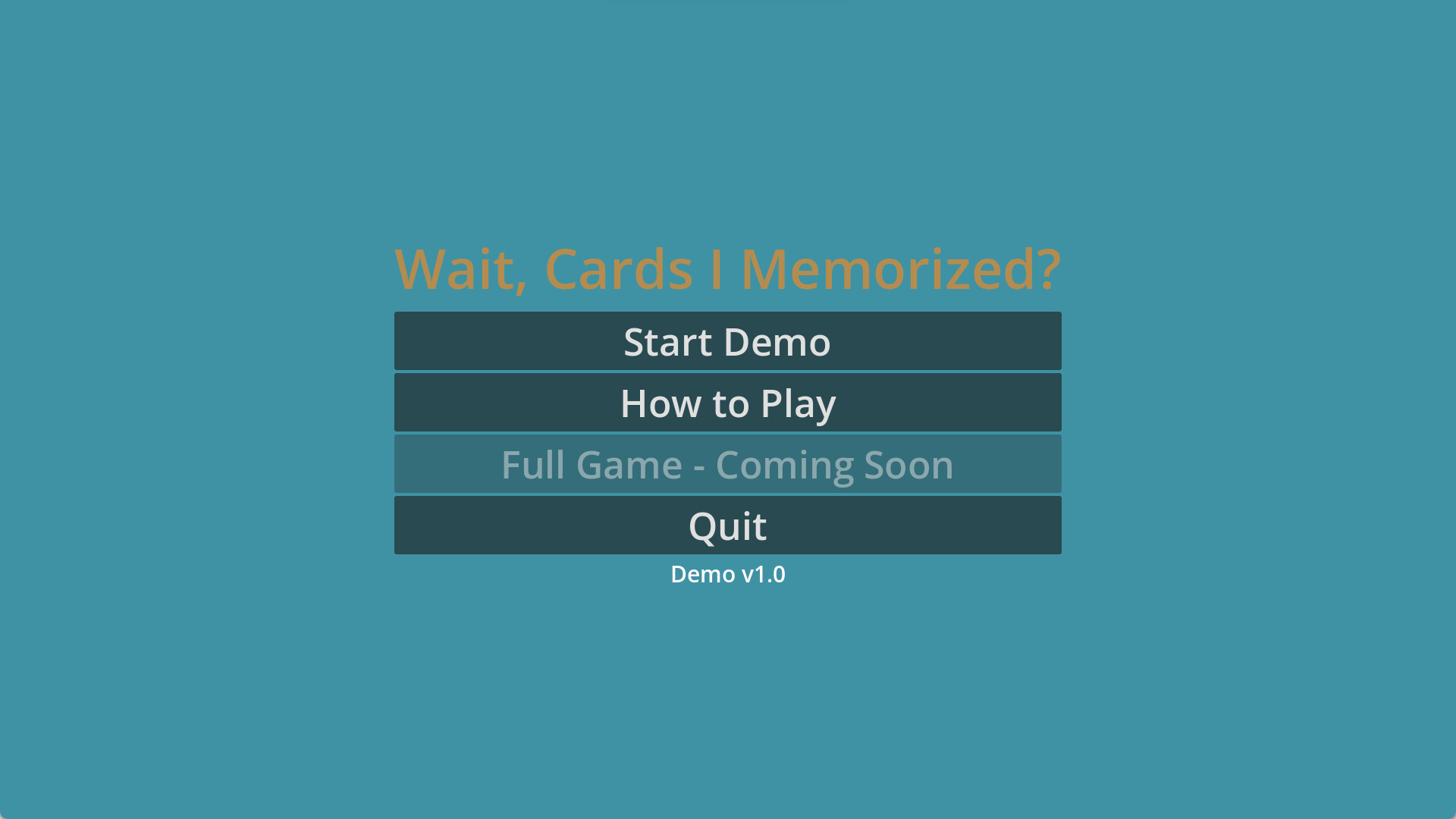 Wait, Cards I Memorized? игра