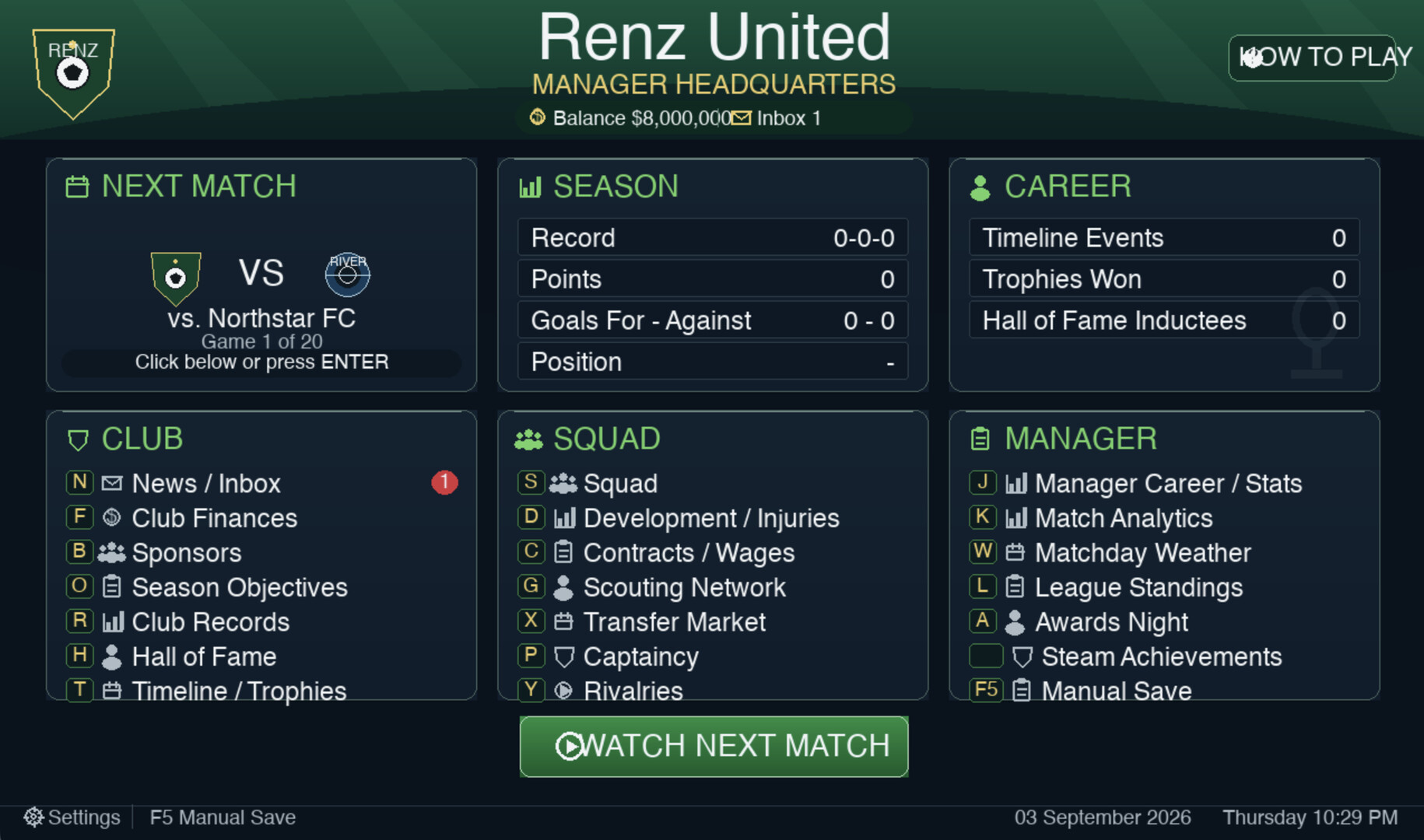 Renz Soccer Sim скриншоты