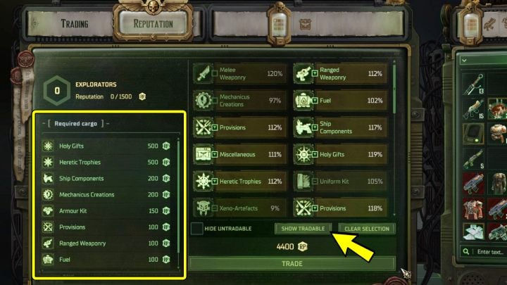 Warhammer 40000 Rogue Trader. Репутация фракций
