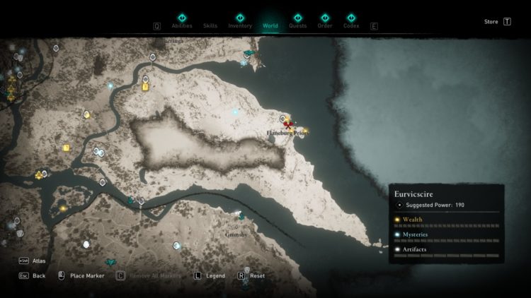 расположение сокровищ Assassin's Creed: Valhalla