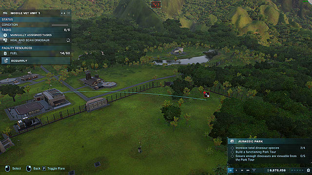лечение динозавров Jurassic World Evolution 2
