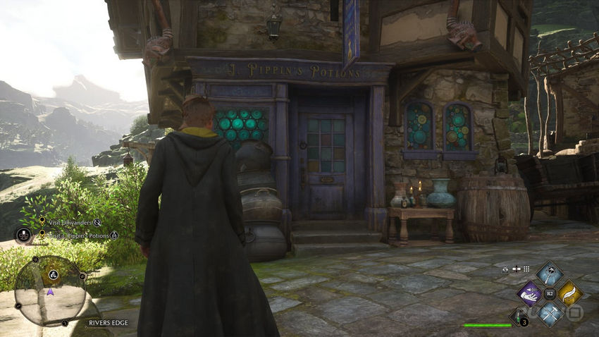 страницы полевого руководства Hogwarts Legacy в Хогсмиде