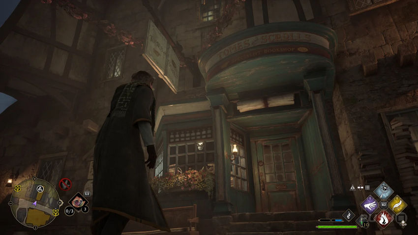 страницы полевого руководства Hogwarts Legacy в Хогсмиде