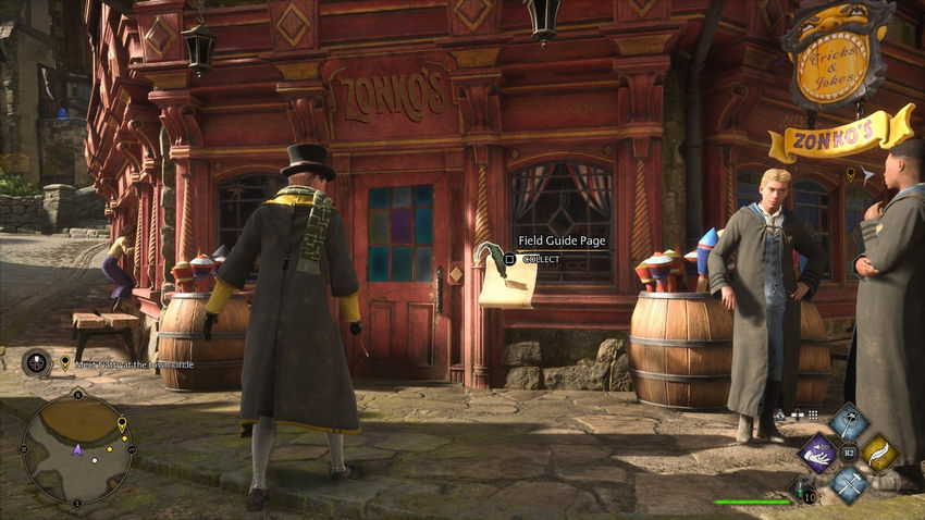 страницы полевого руководства Hogwarts Legacy в Хогсмиде