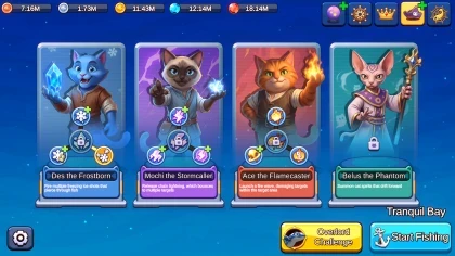 Meow Squad: Incremental Fishing скриншоты
